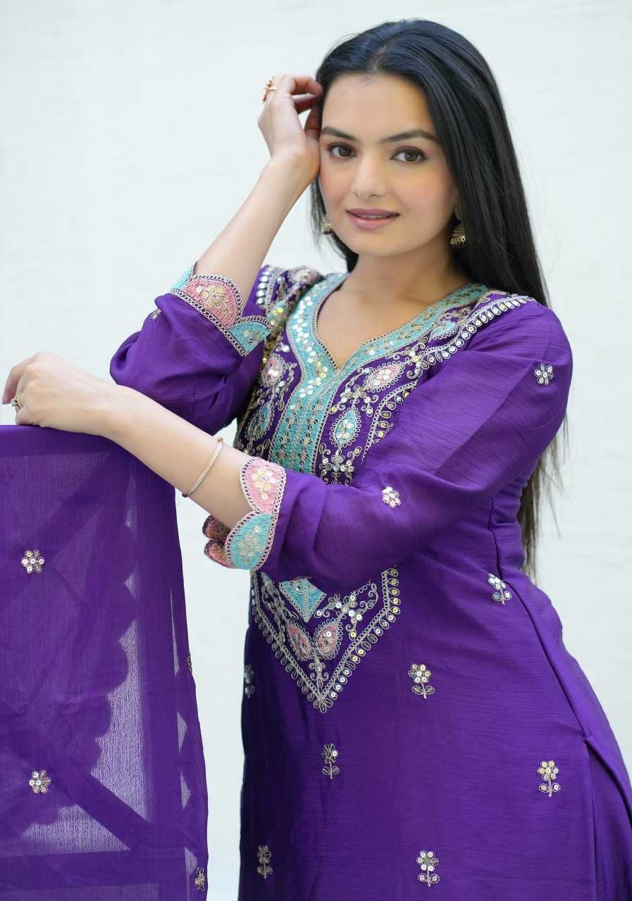 Ynf Chinon RIN232 23 Suits & Dresses Wholesale Sharara Salwar Suits Embroidery Suits Party wear suits Manufacturer