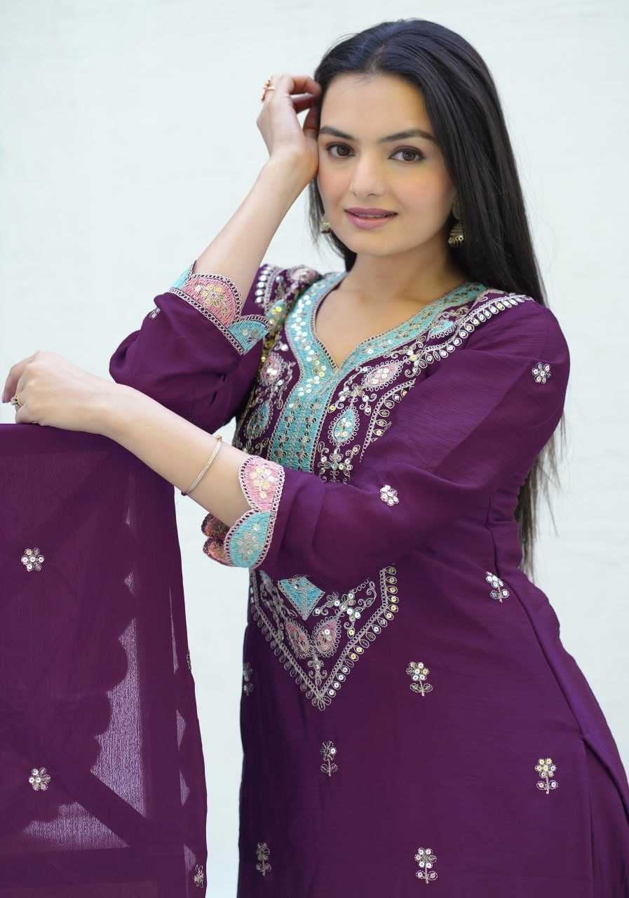 Ynf Chinon RIN232 23 Suits & Dresses Wholesale Sharara Salwar Suits Embroidery Suits Party wear suits Manufacturer