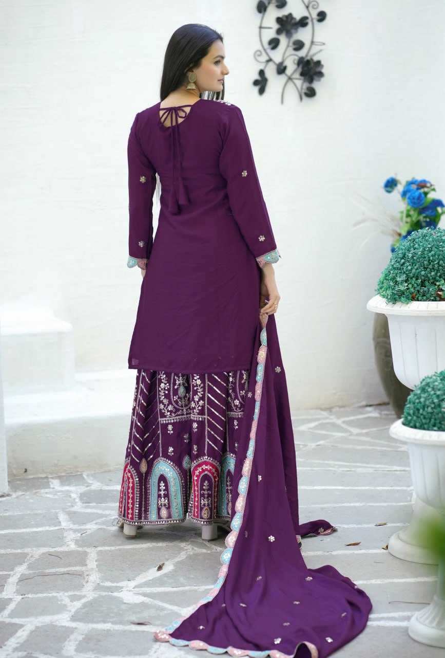 Ynf Chinon RIN232 23 Suits & Dresses Wholesale Sharara Salwar Suits Embroidery Suits Party wear suits Manufacturer