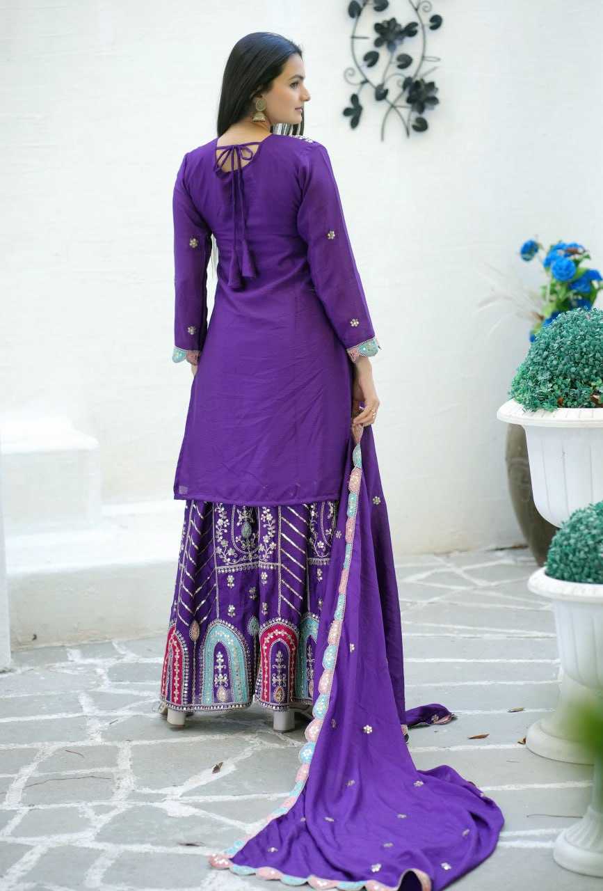 Ynf Chinon RIN232 23 Suits & Dresses Wholesale Sharara Salwar Suits Embroidery Suits Party wear suits Manufacturer