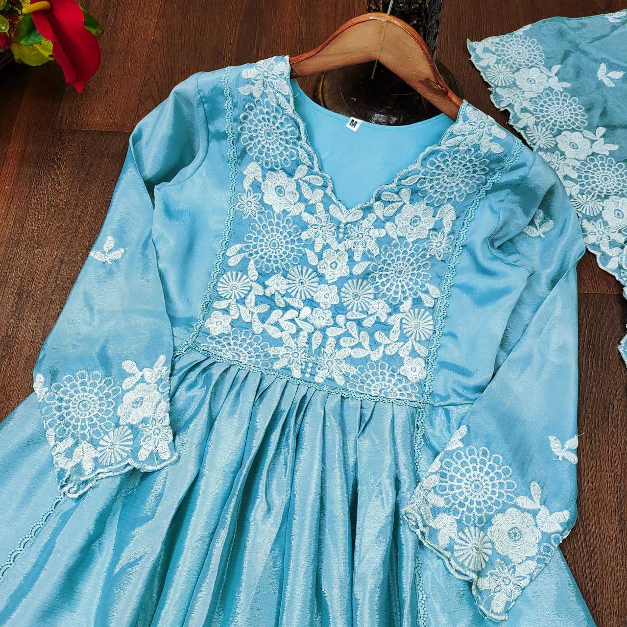 Ynf Chinon RIN232 40 Gowns Wedding Collections Festive Collections Wholesale Embroidered Gown Designer Gowns Gown With Dupatta Manufacturer