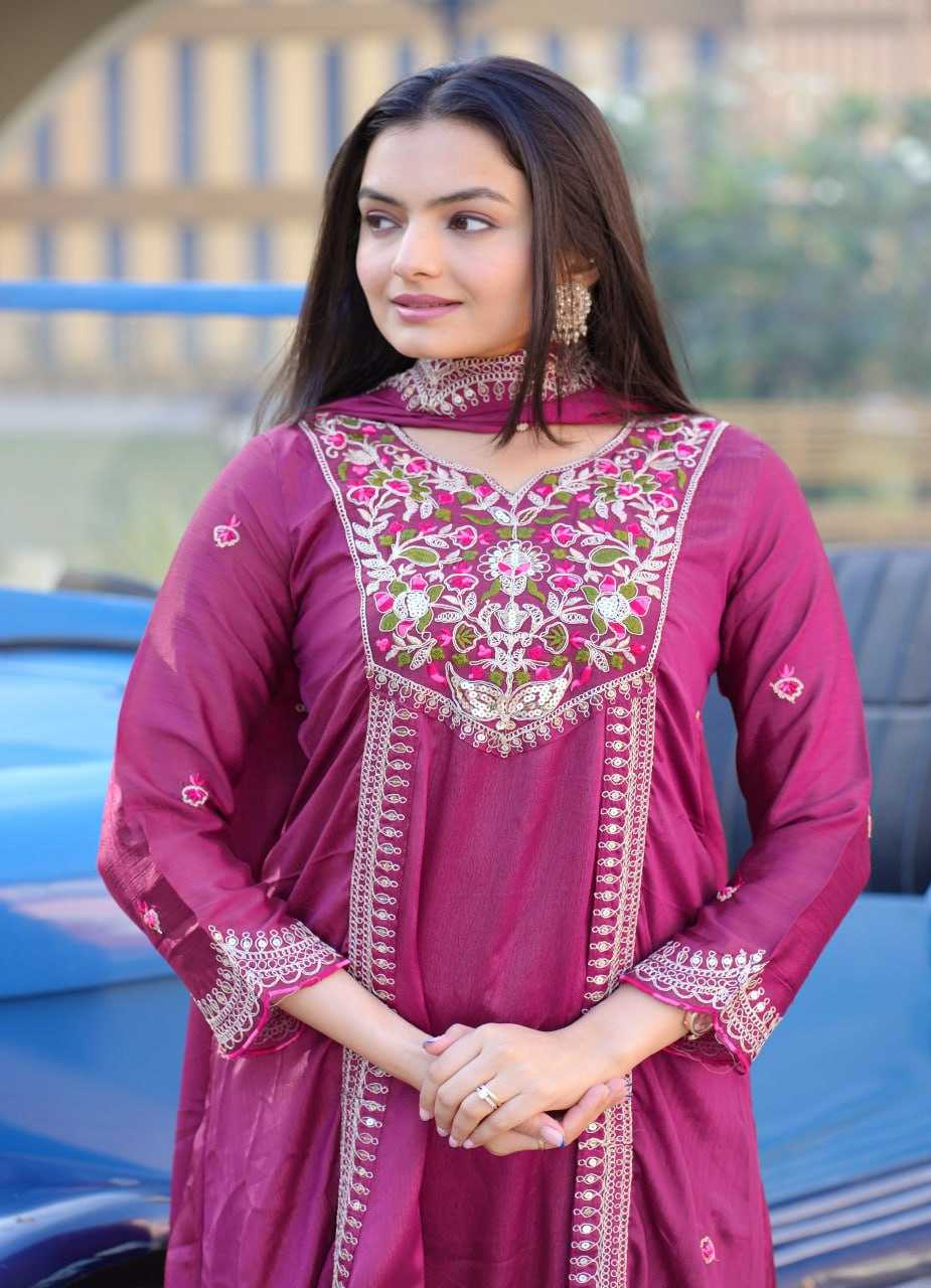Ynf Chinon RIN232 41 Gowns Wedding Collections Festive Collections Wholesale Embroidered Gown Designer Gowns Gown With Dupatta Manufacturer