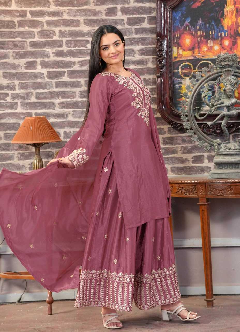 Ynf Chinon RIN232 42 Suits & Dresses Wedding Collections Festive Collections Wholesale Sharara Salwar Suits Embroidered Suits Wedding Outfits Manufacturer