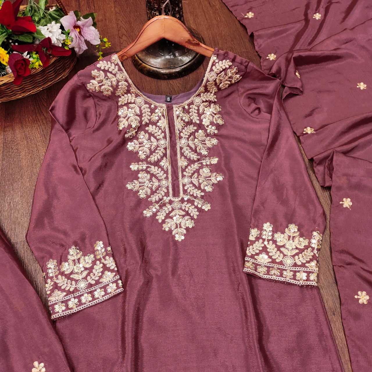 Ynf Chinon RIN232 42 Suits & Dresses Wedding Collections Festive Collections Wholesale Sharara Salwar Suits Embroidered Suits Wedding Outfits Manufacturer