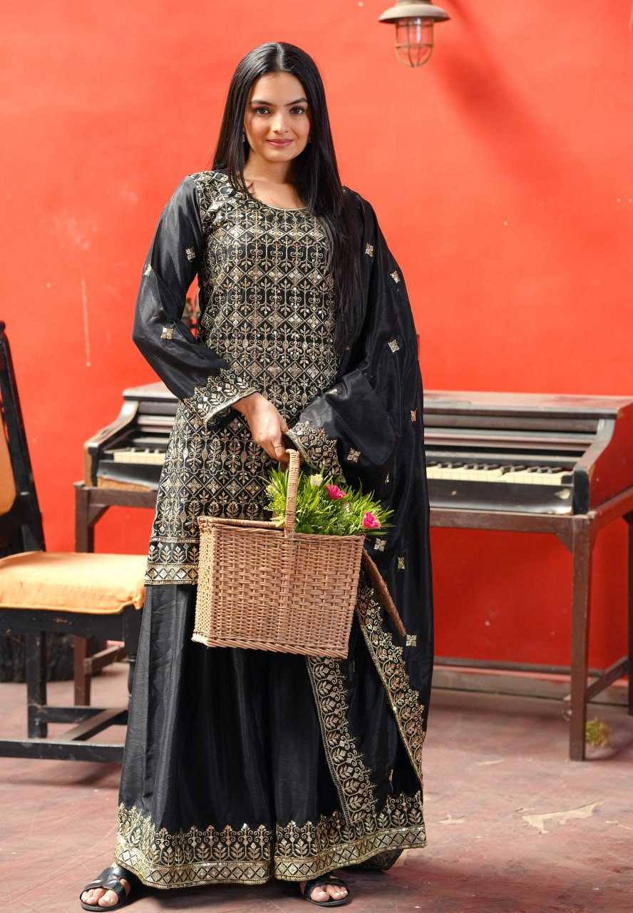 Ynf Chinon RIN232 48 Suits & Dresses Wedding Collections Festive Collections Wholesale Sharara Salwar Suits Designer Suits Embroidered Suits Manufacturer
