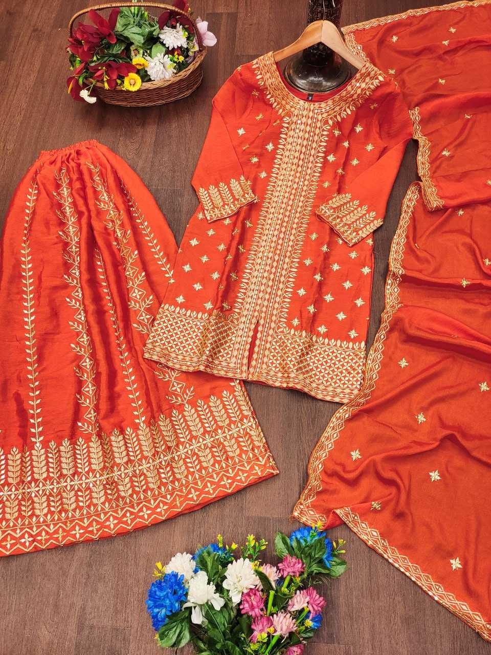 Ynf Chinon RIN232 51 Suits & Dresses Wedding Collections Festive Collections Wholesale Sharara Salwar Suits Designer Suits Embroidered Suits Manufacturer