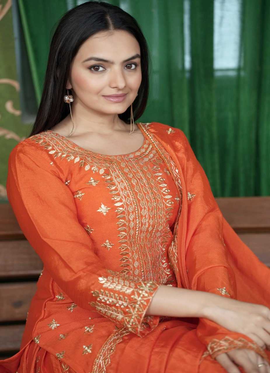 Ynf Chinon RIN232 51 Suits & Dresses Wedding Collections Festive Collections Wholesale Sharara Salwar Suits Designer Suits Embroidered Suits Manufacturer