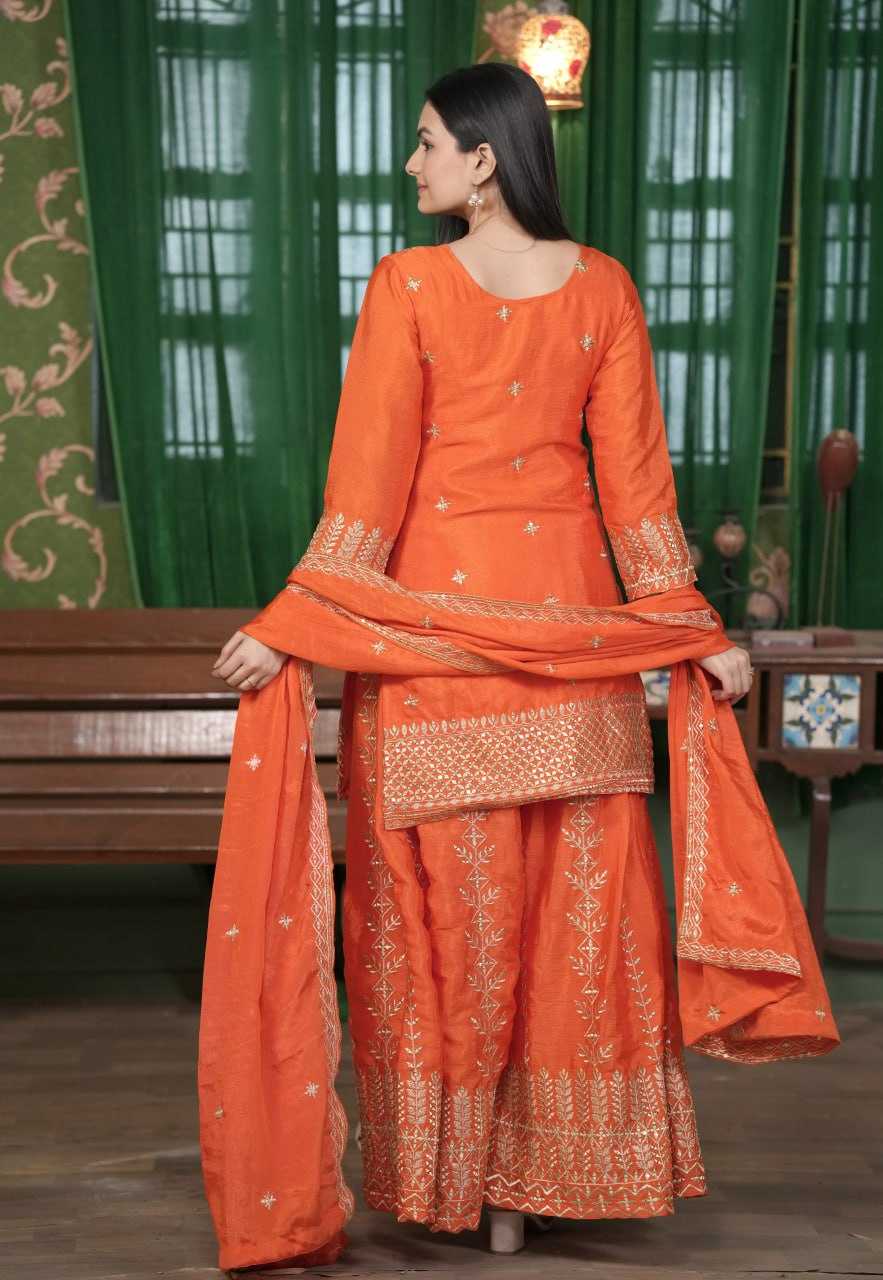 Ynf Chinon RIN232 51 Suits & Dresses Wedding Collections Festive Collections Wholesale Sharara Salwar Suits Designer Suits Embroidered Suits Manufacturer