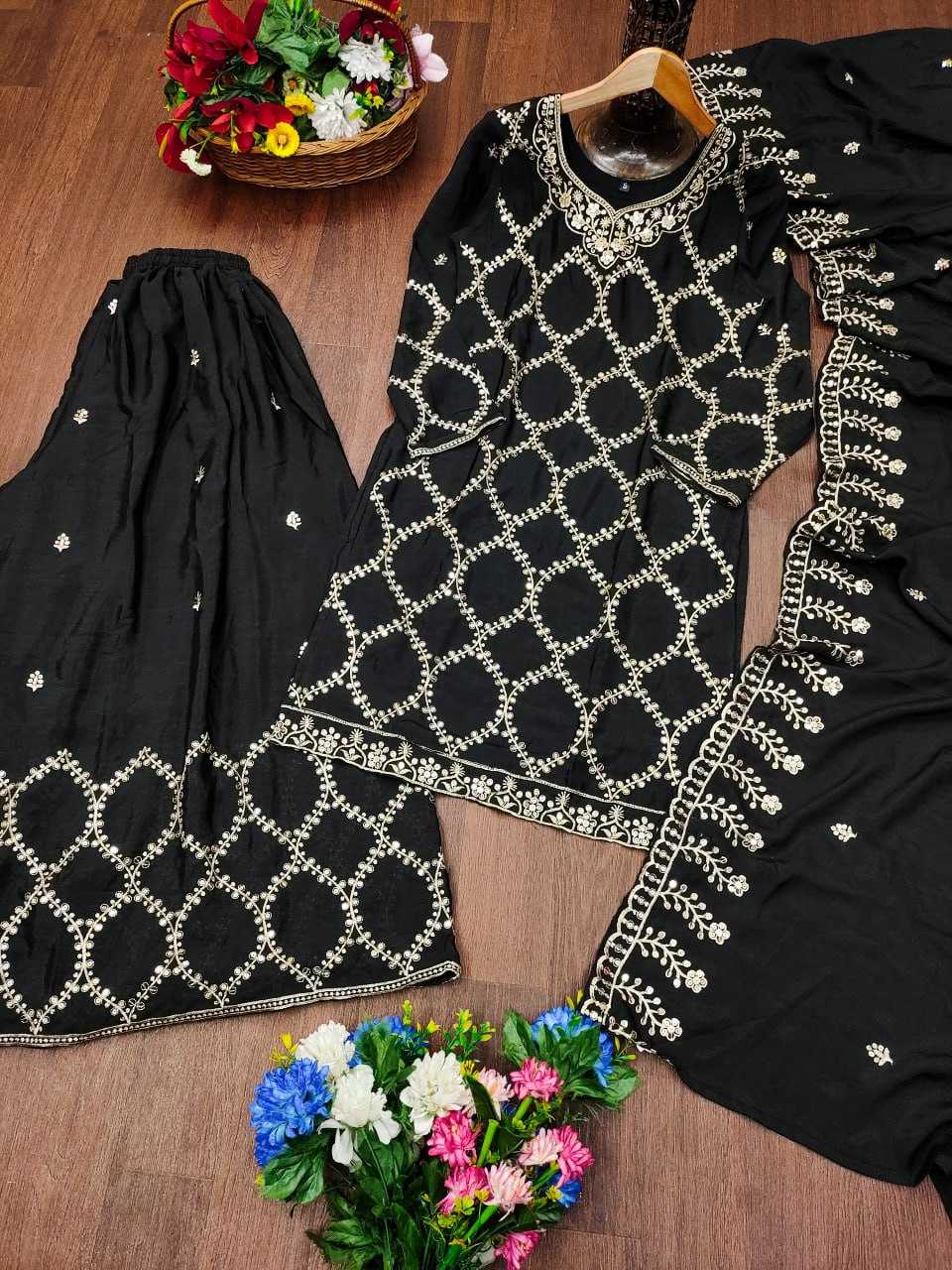 Ynf Chinon RIN232 52 Suits & Dresses Wedding Collections Festive Collections Wholesale Sharara Salwar Suits Designer Suits Embroidered Suits Manufacturer