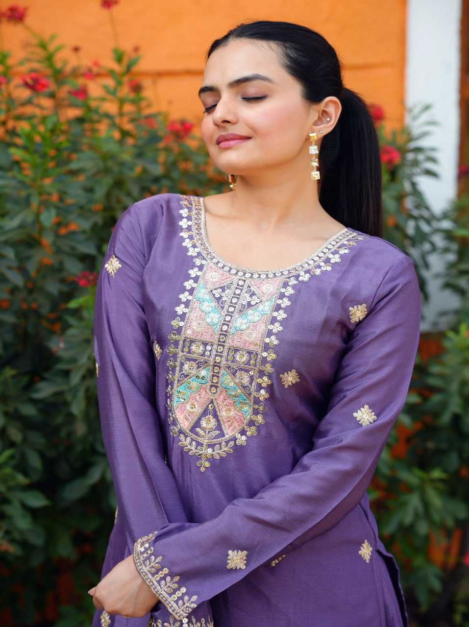 Ynf Chinon RIN232 53 Suits & Dresses Wedding Collections Festive Collections Wholesale Sharara Salwar Suits Designer Suits Embroidered Suits Manufacturer