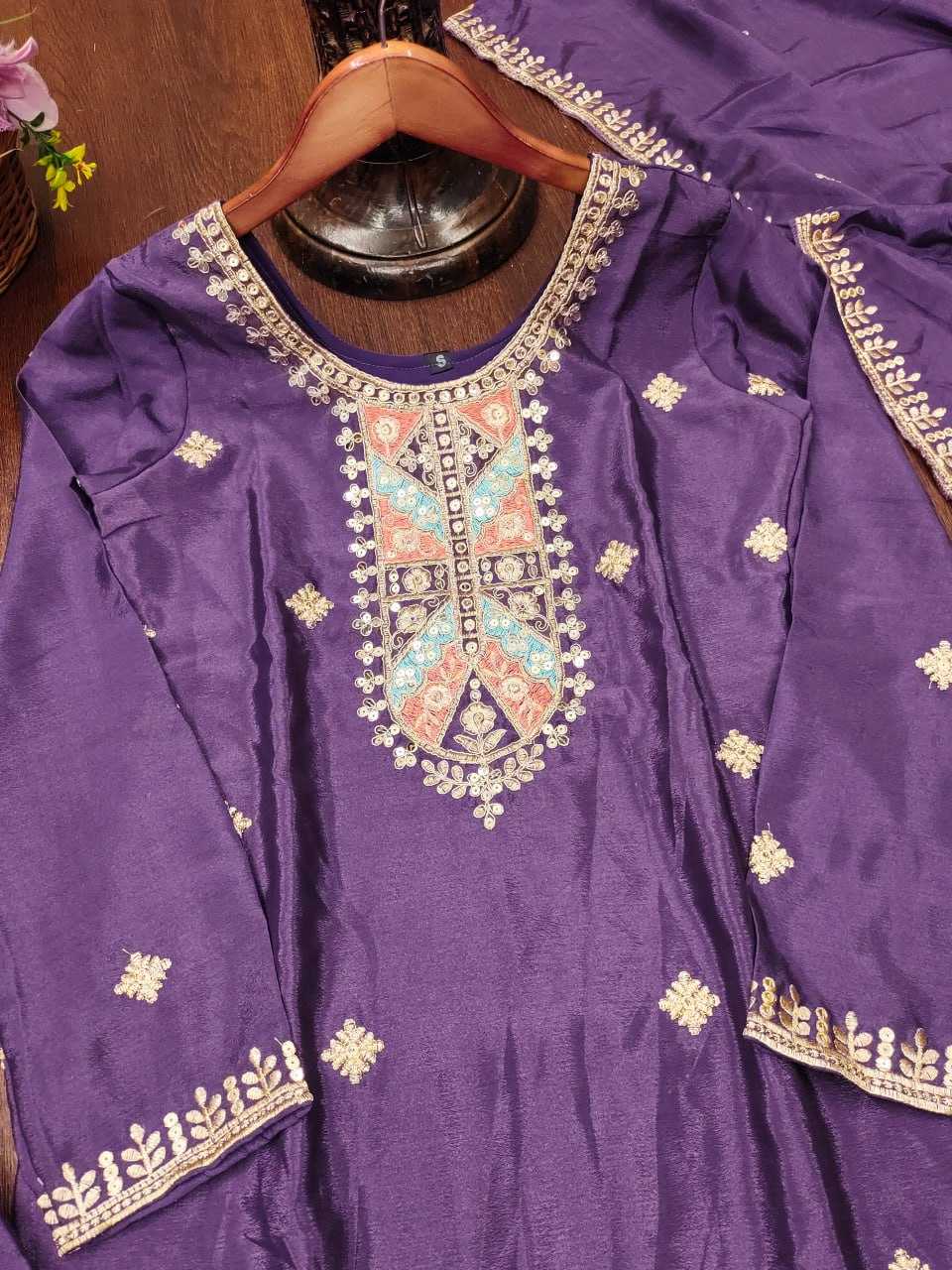 Ynf Chinon RIN232 53 Suits & Dresses Wedding Collections Festive Collections Wholesale Sharara Salwar Suits Designer Suits Embroidered Suits Manufacturer