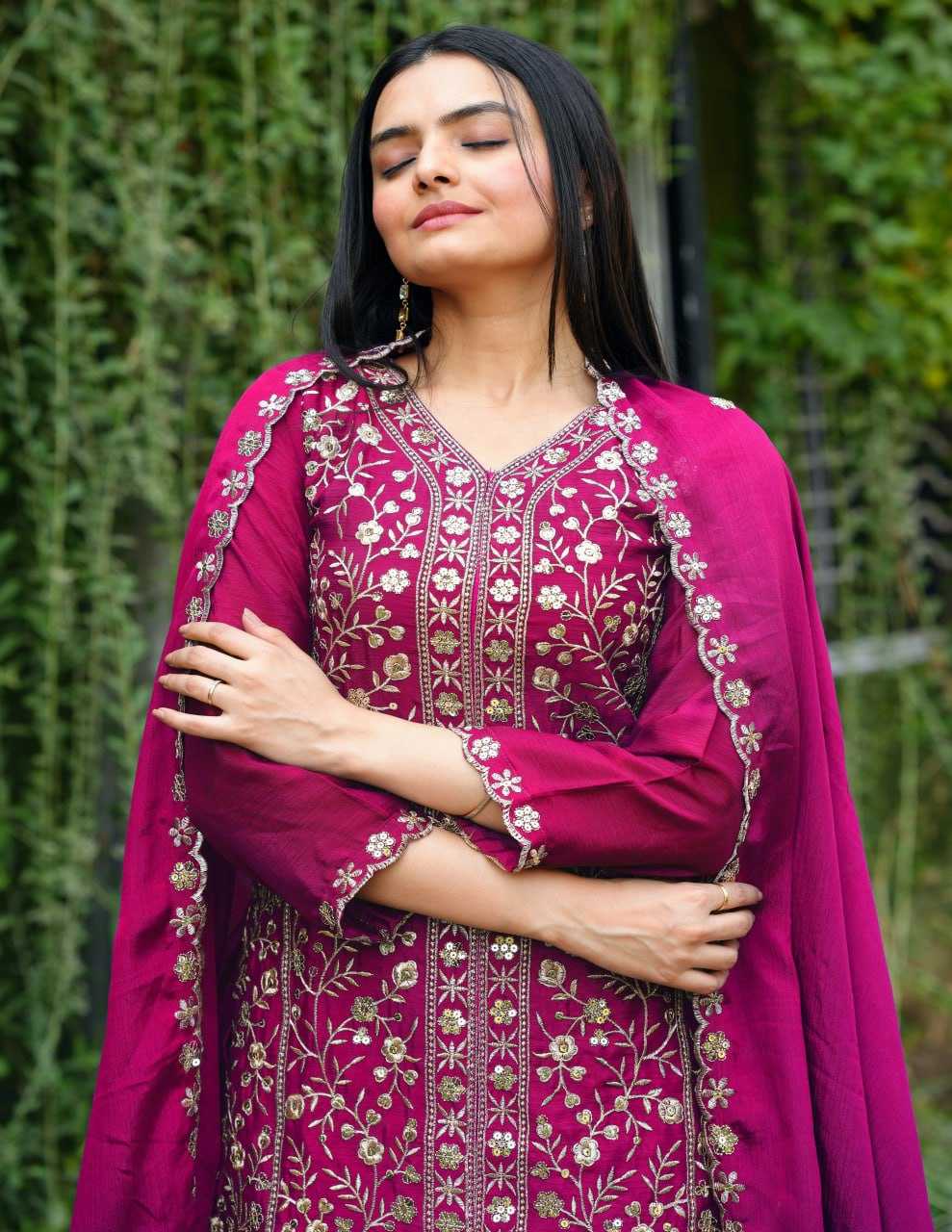 Ynf Chinon RIN232 54 Suits & Dresses Wedding Collections Festive Collections Wholesale Sharara Salwar Suits Designer Suits Embroidered Suits Manufacturer