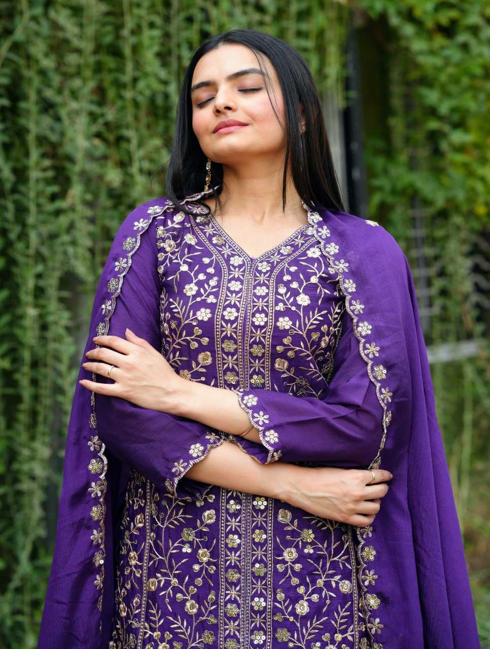 Ynf Chinon RIN232 54 Suits & Dresses Wedding Collections Festive Collections Wholesale Sharara Salwar Suits Designer Suits Embroidered Suits Manufacturer
