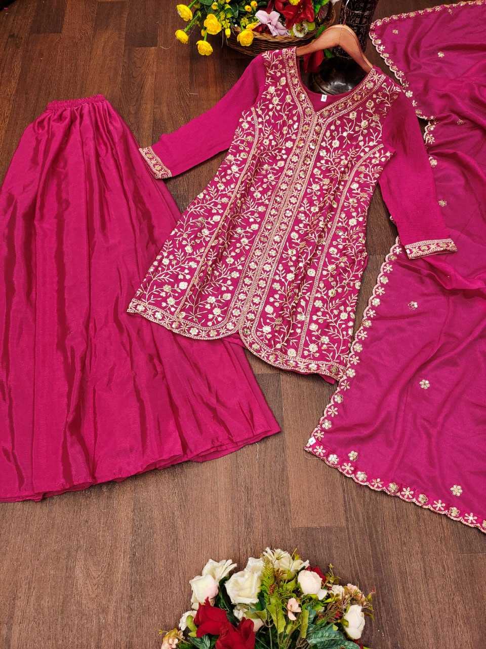 Ynf Chinon RIN232 54 Suits & Dresses Wedding Collections Festive Collections Wholesale Sharara Salwar Suits Designer Suits Embroidered Suits Manufacturer