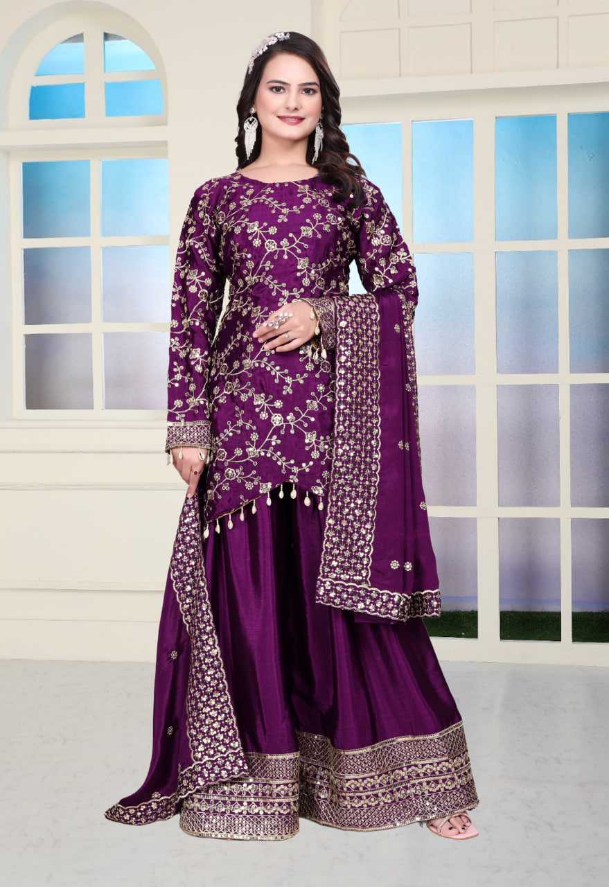 Ynf Chinon RIN232 56 Suits & Dresses Wedding Collections Festive Collections Wholesale Sharara Salwar Suits Designer Suits Embroidered Suits Manufacturer