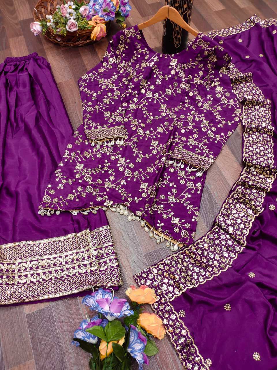 Ynf Chinon RIN232 56 Suits & Dresses Wedding Collections Festive Collections Wholesale Sharara Salwar Suits Designer Suits Embroidered Suits Manufacturer