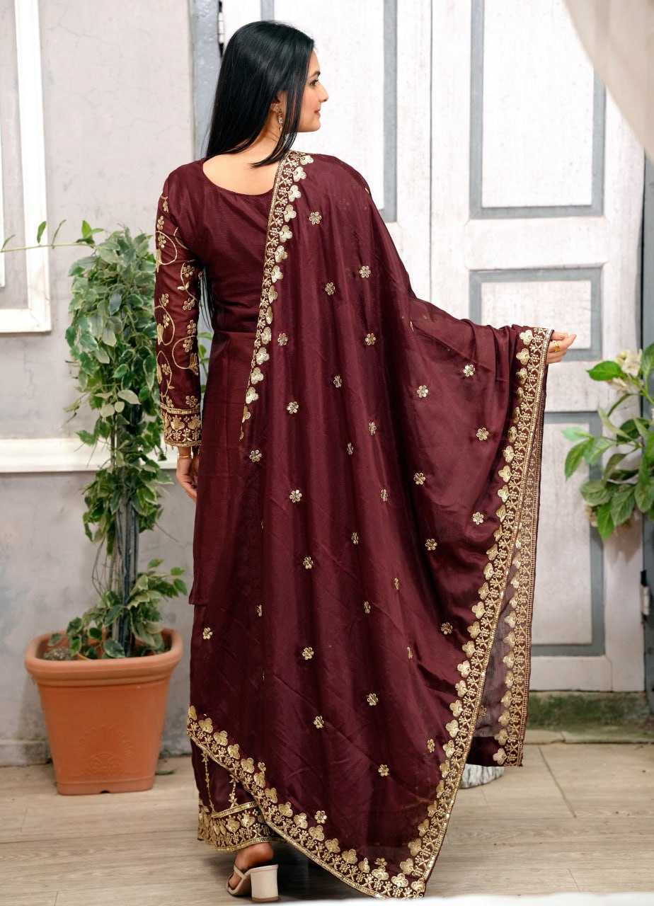 Ynf Chinon RIN232 57 Suits & Dresses Wedding Collections Festive Collections Wholesale Sharara Salwar Suits Designer Suits Embroidered Suits Manufacturer