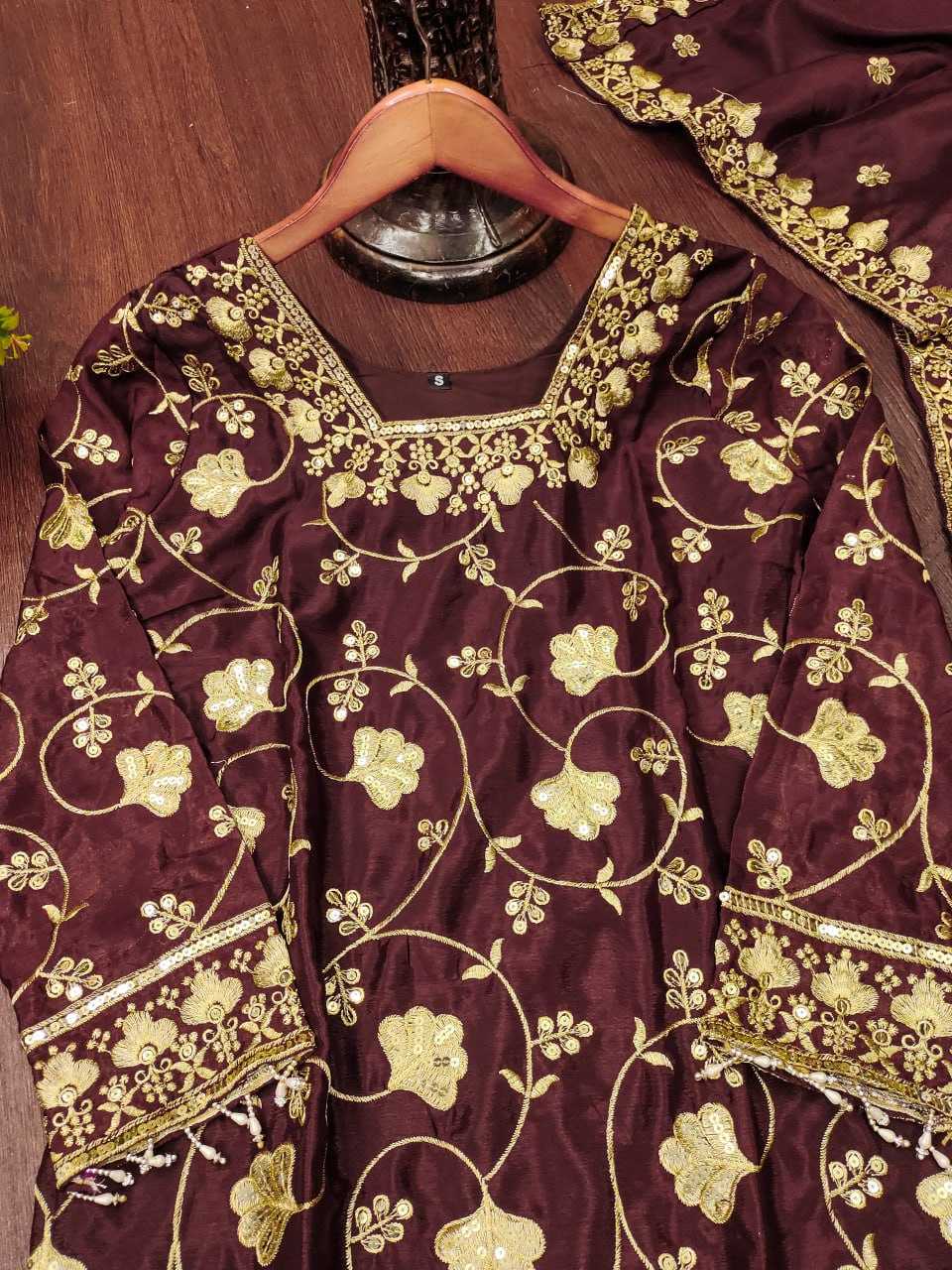 Ynf Chinon RIN232 57 Suits & Dresses Wedding Collections Festive Collections Wholesale Sharara Salwar Suits Designer Suits Embroidered Suits Manufacturer