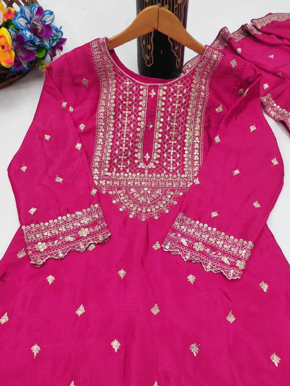 Ynf Chinon RIN232 61 Suits & Dresses Wedding Collections Festive Collections Wholesale Sharara Salwar Suits Designer Suits Embroidered Suits Manufacturer