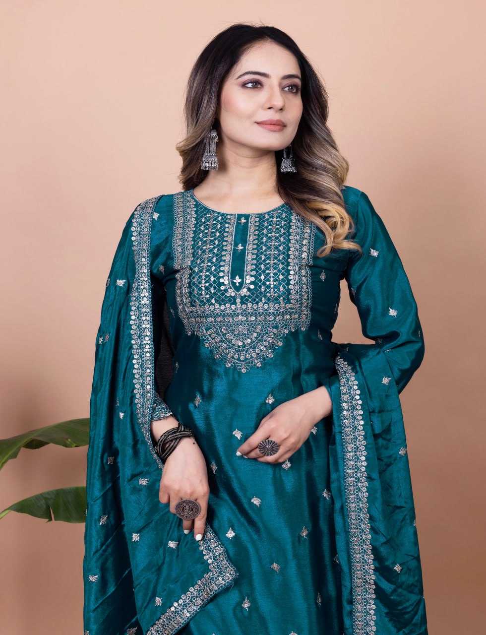 Ynf Chinon RIN232 61 Suits & Dresses Wedding Collections Festive Collections Wholesale Sharara Salwar Suits Designer Suits Embroidered Suits Manufacturer