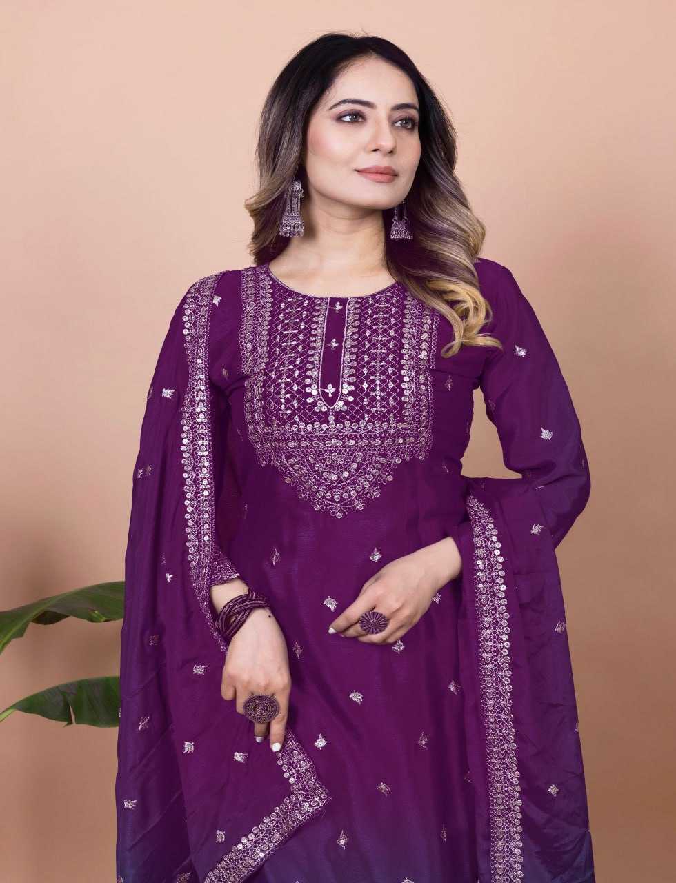 Ynf Chinon RIN232 61 Suits & Dresses Wedding Collections Festive Collections Wholesale Sharara Salwar Suits Designer Suits Embroidered Suits Manufacturer