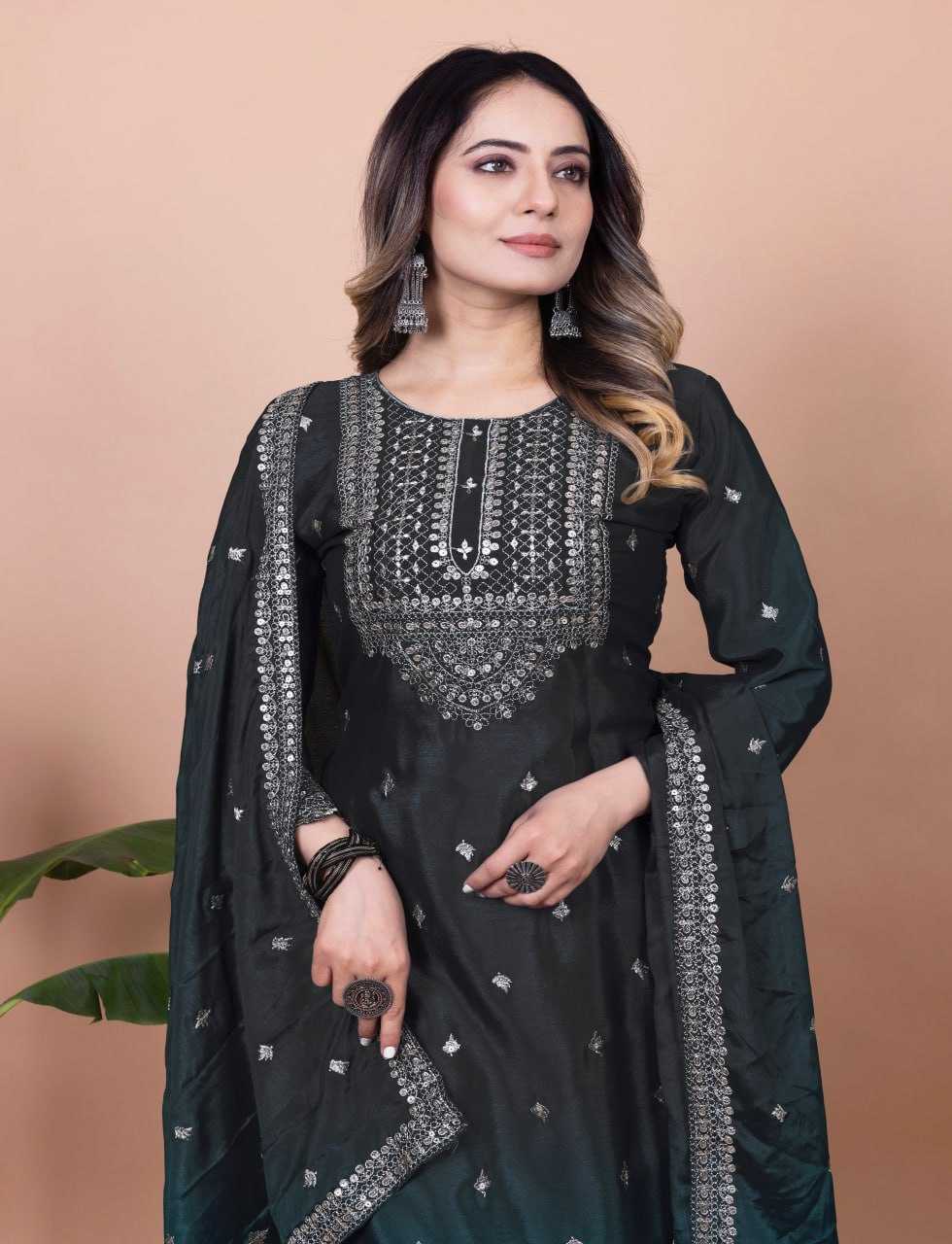 Ynf Chinon RIN232 61 Suits & Dresses Wedding Collections Festive Collections Wholesale Sharara Salwar Suits Designer Suits Embroidered Suits Manufacturer