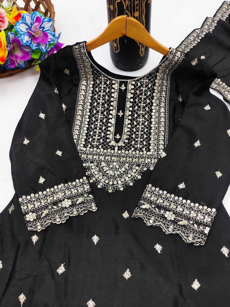 Ynf Chinon RIN232 61 Suits & Dresses Wedding Collections Festive Collections Wholesale Sharara Salwar Suits Designer Suits Embroidered Suits Manufacturer