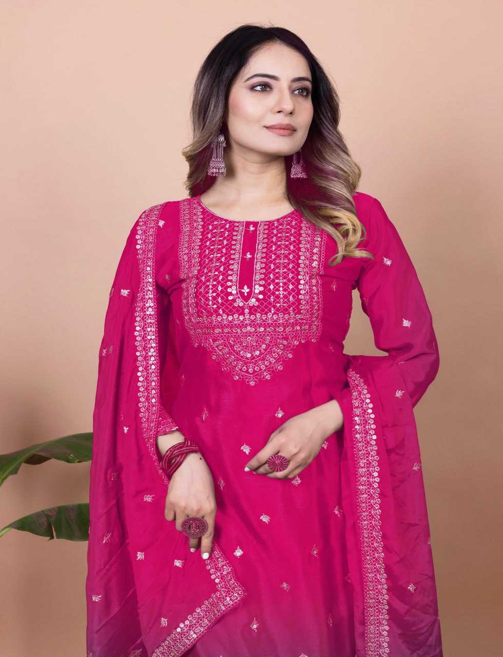 Ynf Chinon RIN232 61 Suits & Dresses Wedding Collections Festive Collections Wholesale Sharara Salwar Suits Designer Suits Embroidered Suits Manufacturer