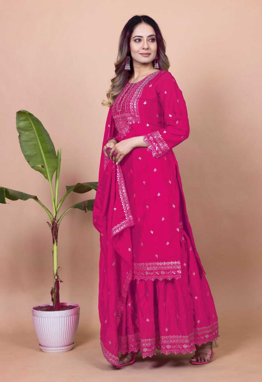 Ynf Chinon RIN232 61 Suits & Dresses Wedding Collections Festive Collections Wholesale Sharara Salwar Suits Designer Suits Embroidered Suits Manufacturer