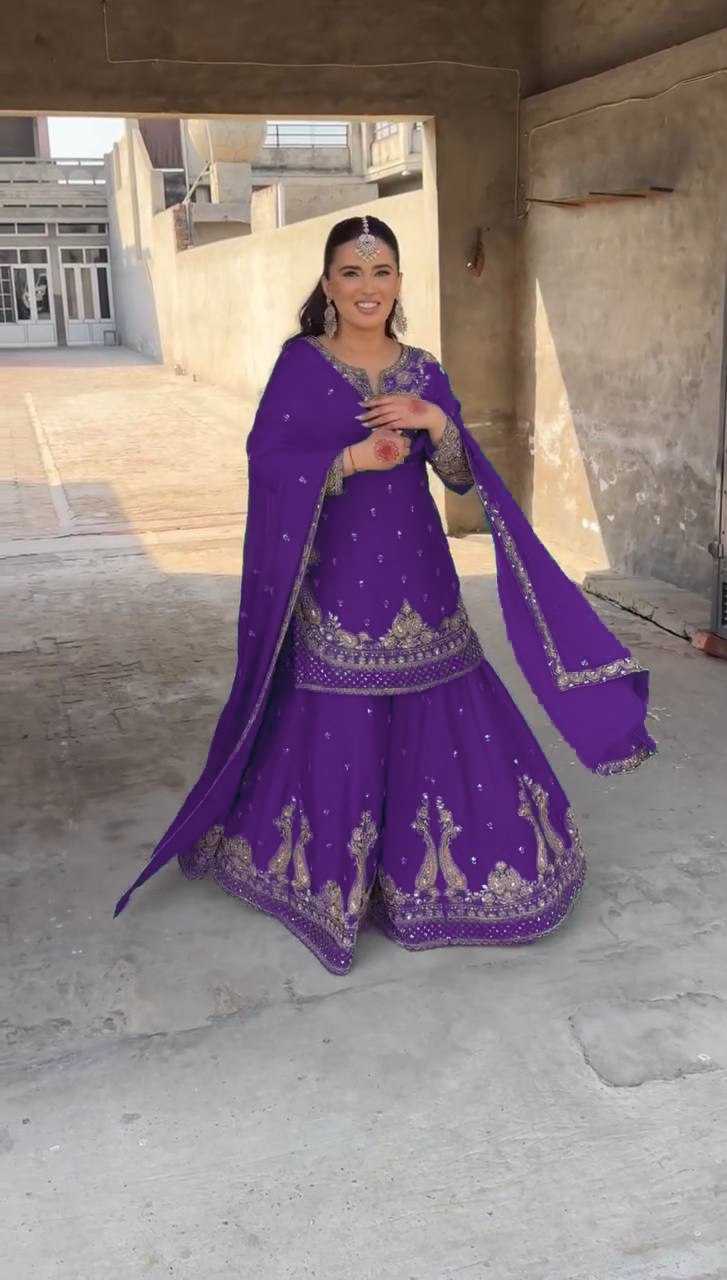 Ynf Chinon RIN232 73 Suits & Dresses Wholesale Sharara Salwar Suits Embroidery Suits Wedding Suits Manufacturer