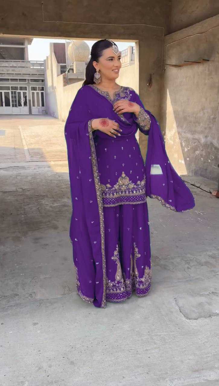 Ynf Chinon RIN232 73 Suits & Dresses Wholesale Sharara Salwar Suits Embroidery Suits Wedding Suits Manufacturer