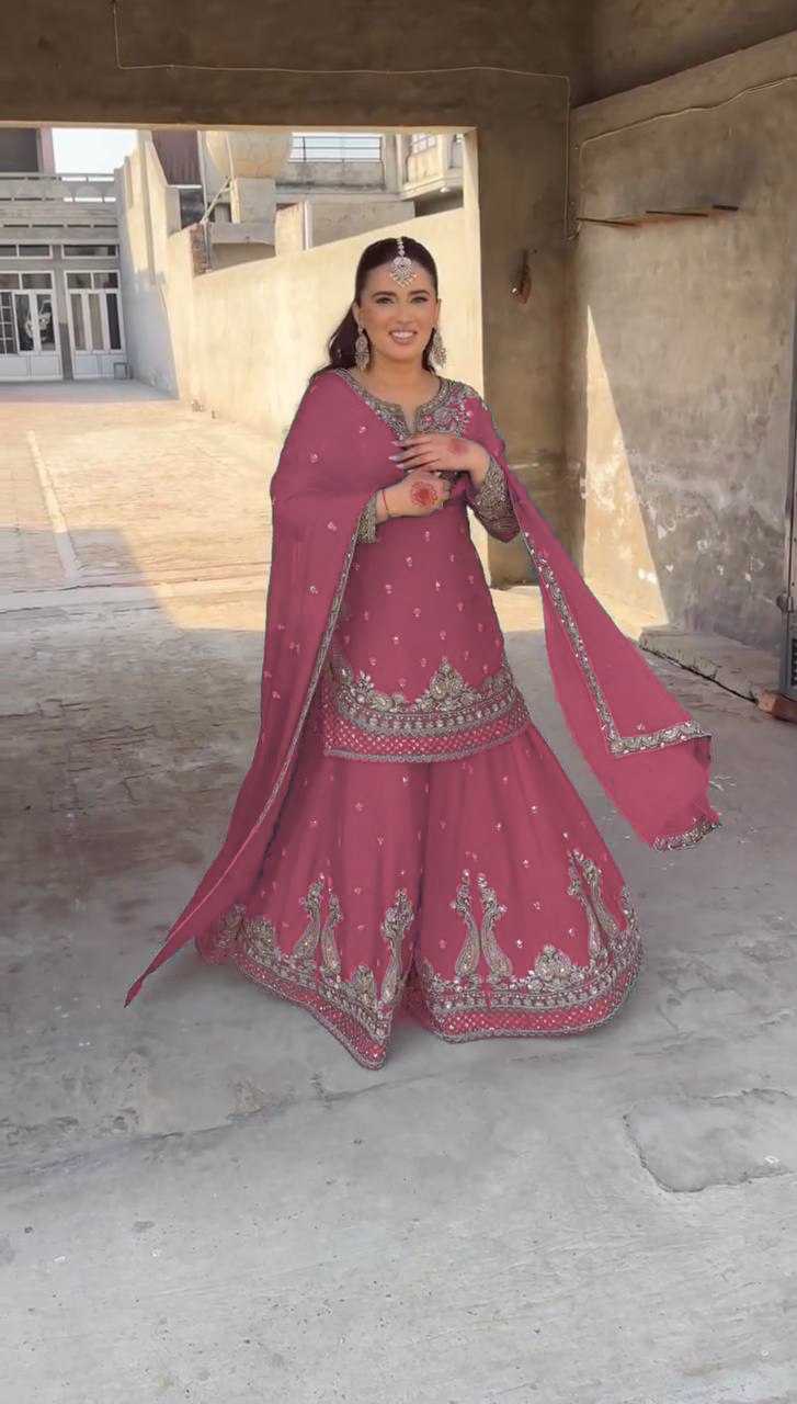 Ynf Chinon RIN232 73 Suits & Dresses Wholesale Sharara Salwar Suits Embroidery Suits Wedding Suits Manufacturer