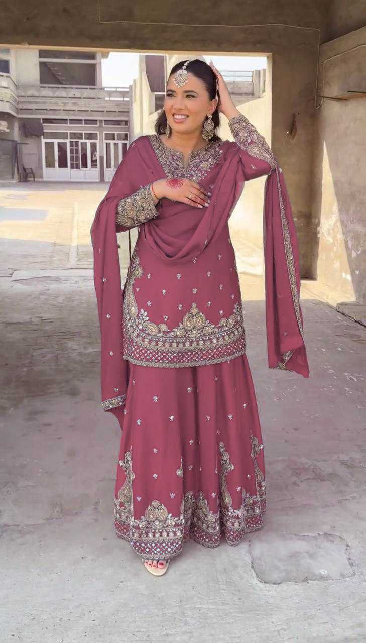 Ynf Chinon RIN232 73 Suits & Dresses Wholesale Sharara Salwar Suits Embroidery Suits Wedding Suits Manufacturer