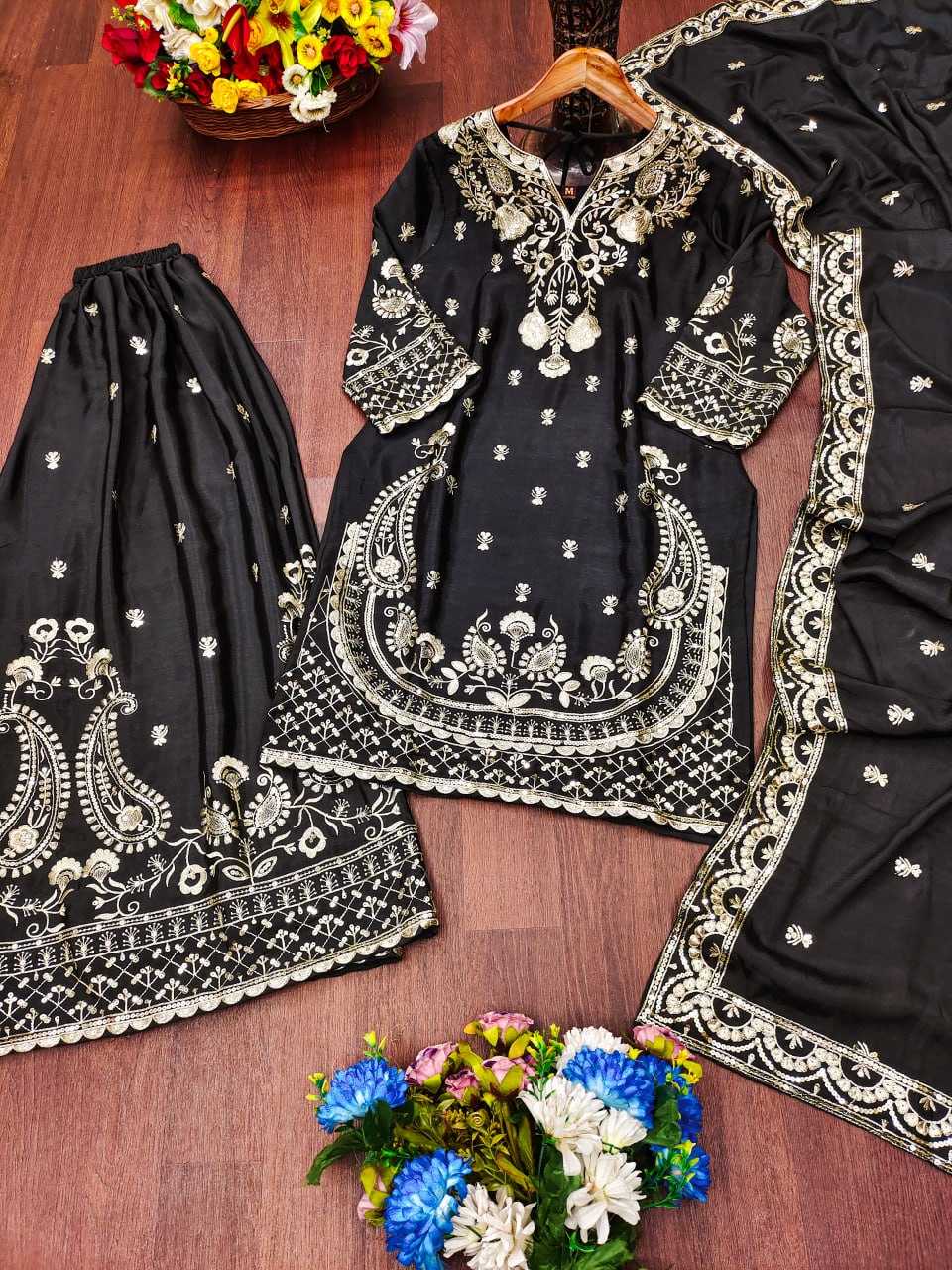 Ynf Chinon RIN232 73 Suits & Dresses Wholesale Sharara Salwar Suits Embroidery Suits Wedding Suits Manufacturer