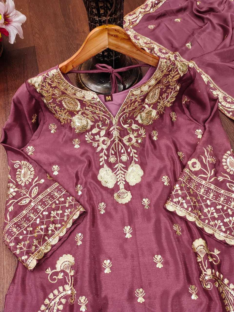 Ynf Chinon RIN232 73 Suits & Dresses Wholesale Sharara Salwar Suits Embroidery Suits Wedding Suits Manufacturer