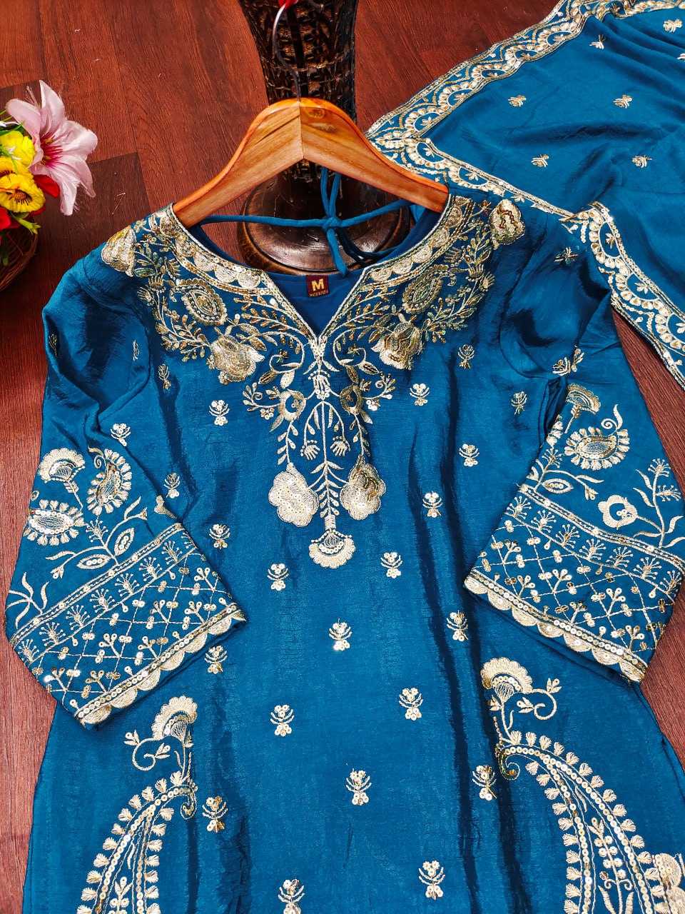 Ynf Chinon RIN232 73 Suits & Dresses Wholesale Sharara Salwar Suits Embroidery Suits Wedding Suits Manufacturer