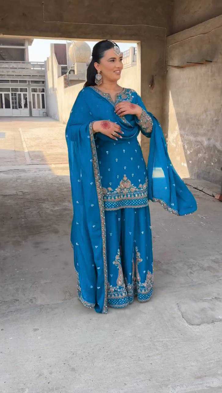Ynf Chinon RIN232 73 Suits & Dresses Wholesale Sharara Salwar Suits Embroidery Suits Wedding Suits Manufacturer