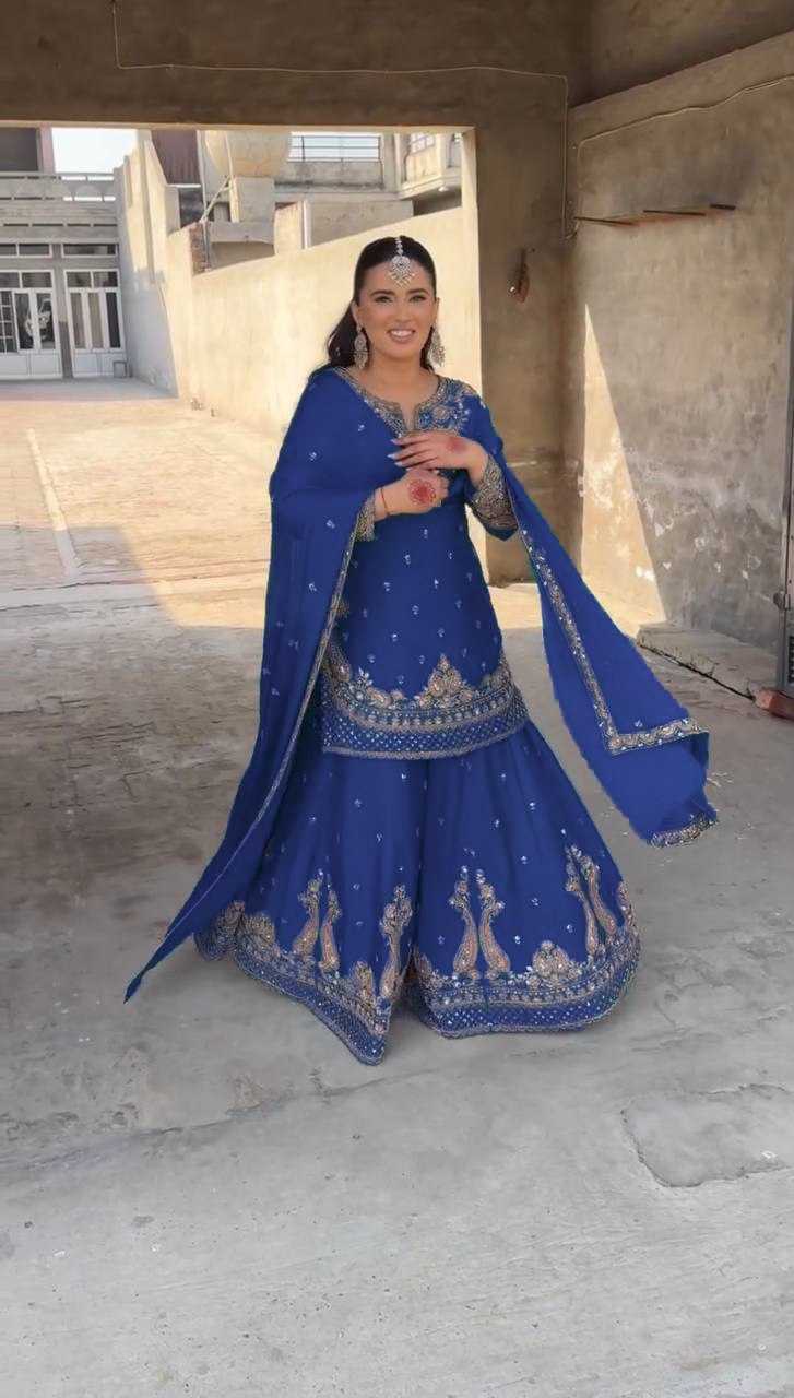 Ynf Chinon RIN232 73 Suits & Dresses Wholesale Sharara Salwar Suits Embroidery Suits Wedding Suits Manufacturer