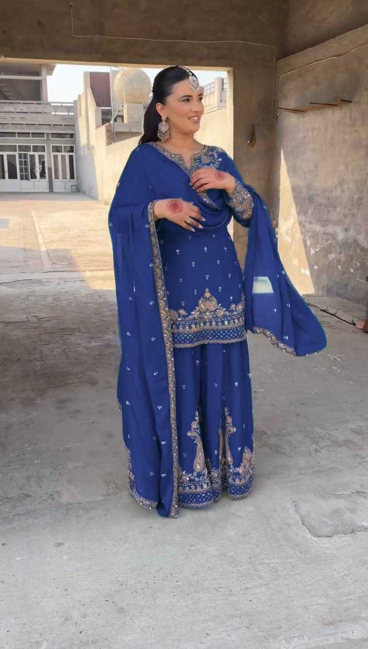 Ynf Chinon RIN232 73 Suits & Dresses Wholesale Sharara Salwar Suits Embroidery Suits Wedding Suits Manufacturer