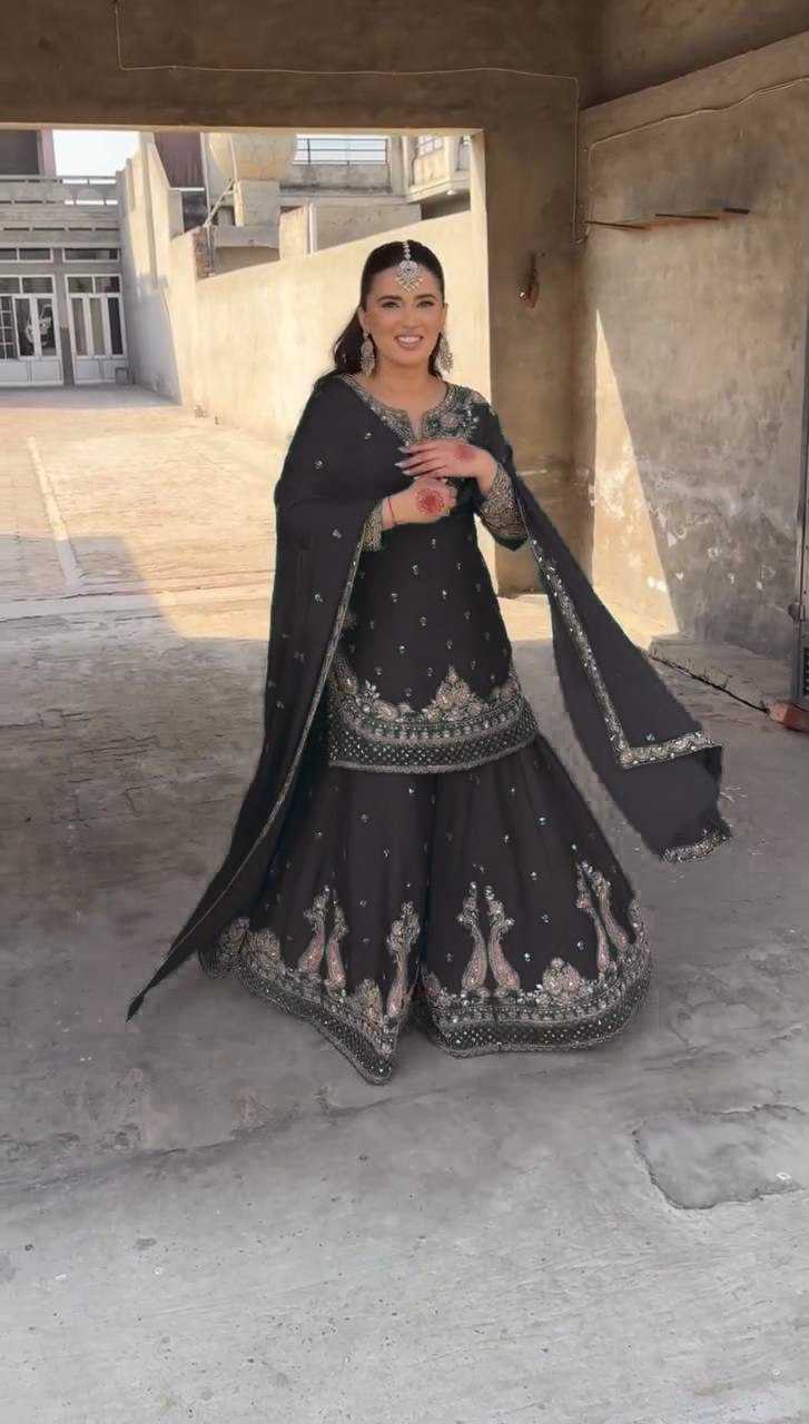 Ynf Chinon RIN232 73 Suits & Dresses Wholesale Sharara Salwar Suits Embroidery Suits Wedding Suits Manufacturer