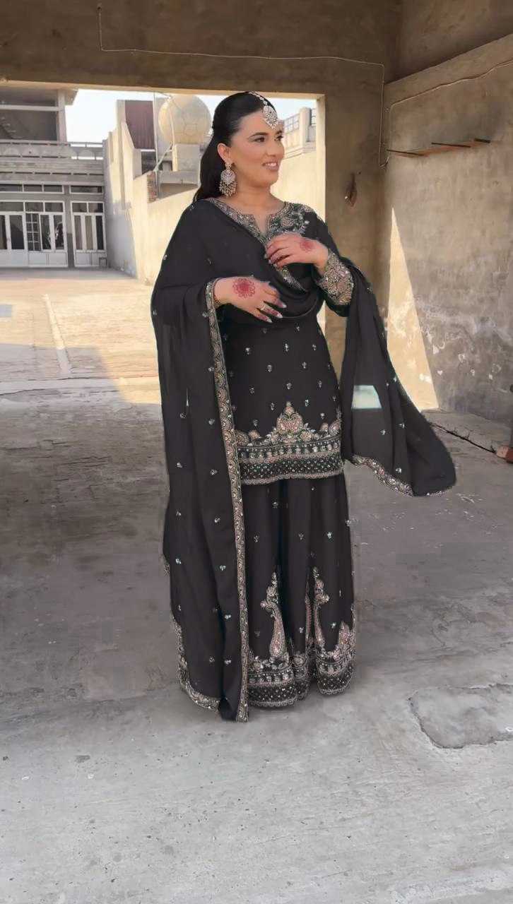 Ynf Chinon RIN232 73 Suits & Dresses Wholesale Sharara Salwar Suits Embroidery Suits Wedding Suits Manufacturer