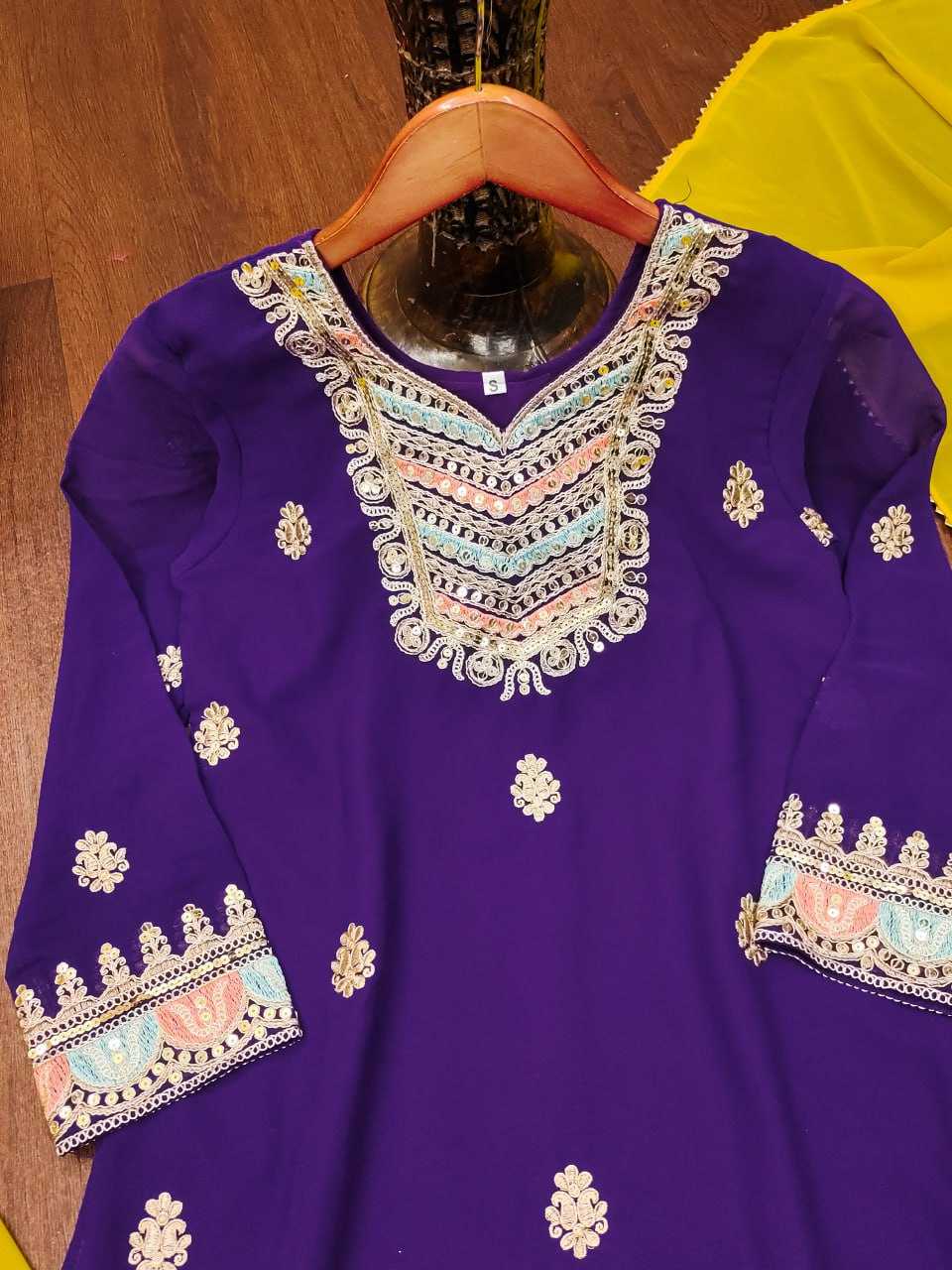 Ynf Chinon RIN232 74 Suits & Dresses Wedding Collections Festive Collections Wholesale Sharara Salwar Suits Designer Suits Embroidered Suits Manufacturer