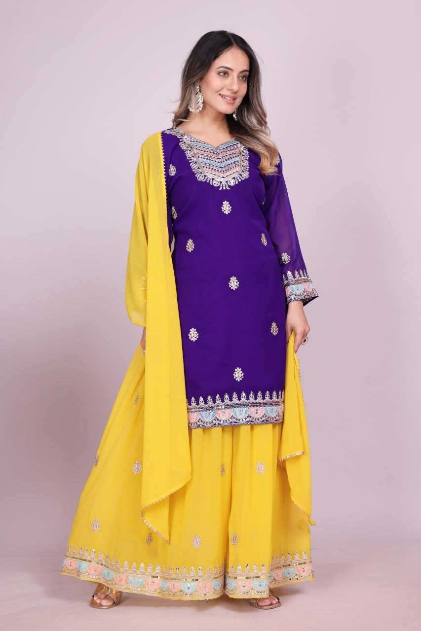 Ynf Chinon RIN232 74 Suits & Dresses Wedding Collections Festive Collections Wholesale Sharara Salwar Suits Designer Suits Embroidered Suits Manufacturer