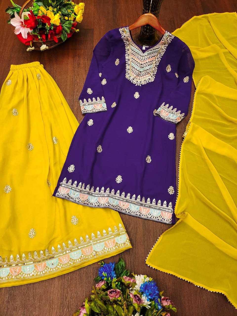 Ynf Chinon RIN232 74 Suits & Dresses Wedding Collections Festive Collections Wholesale Sharara Salwar Suits Designer Suits Embroidered Suits Manufacturer