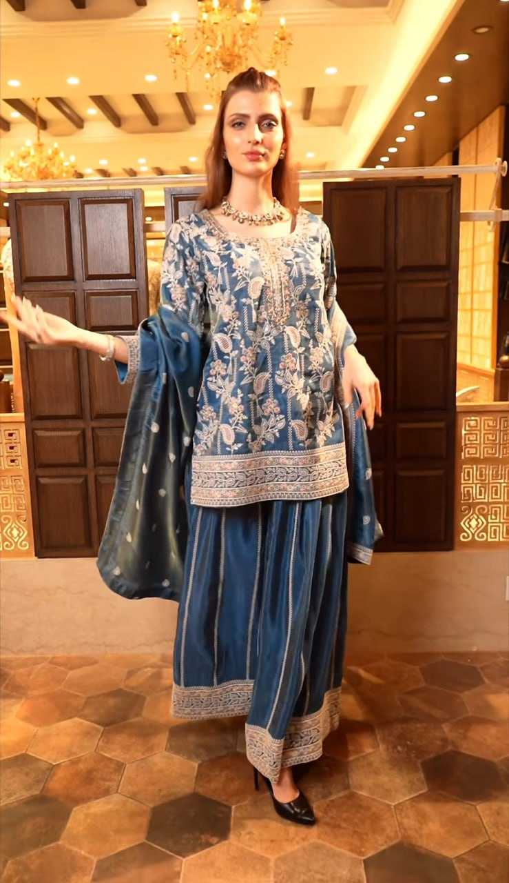 Ynf Chinon RIN232 76 Suits & Dresses Wedding Collections Festive Collections Wholesale Sharara Salwar Suits Designer Suits Embroidered Suits Manufacturer