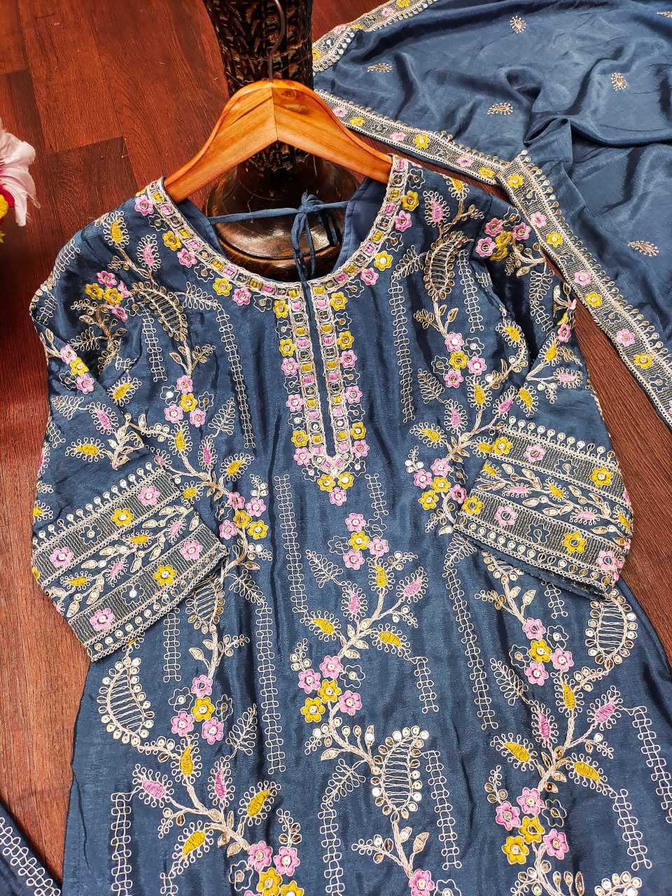 Ynf Chinon RIN232 76 Suits & Dresses Wedding Collections Festive Collections Wholesale Sharara Salwar Suits Designer Suits Embroidered Suits Manufacturer