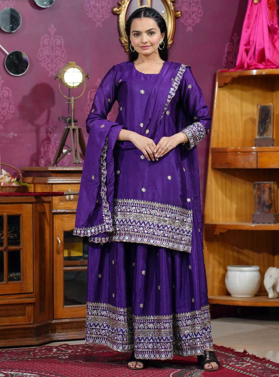 Ynf Chinon RIN232 84 Suits & Dresses Wedding Collections Festive Collections Wholesale Sharara Salwar Suits Embroidery Suits Designer Suits Manufacturer