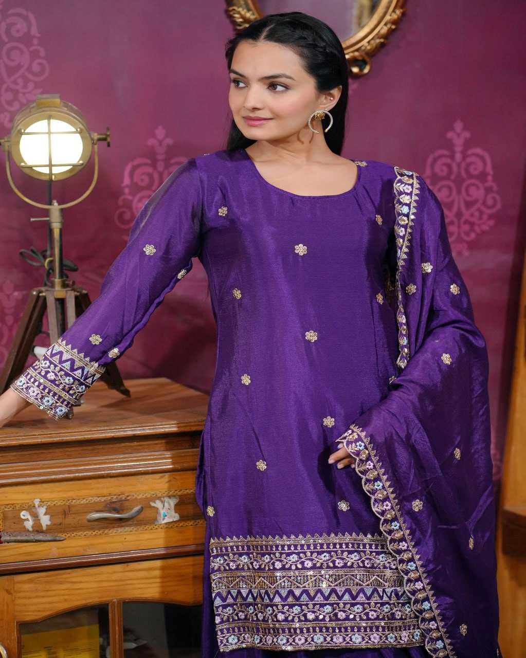 Ynf Chinon RIN232 84 Suits & Dresses Wedding Collections Festive Collections Wholesale Sharara Salwar Suits Embroidery Suits Designer Suits Manufacturer
