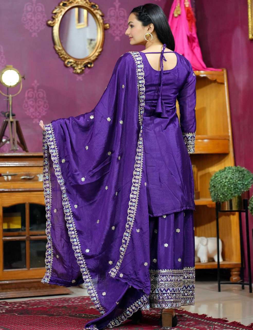 Ynf Chinon RIN232 84 Suits & Dresses Wedding Collections Festive Collections Wholesale Sharara Salwar Suits Embroidery Suits Designer Suits Manufacturer