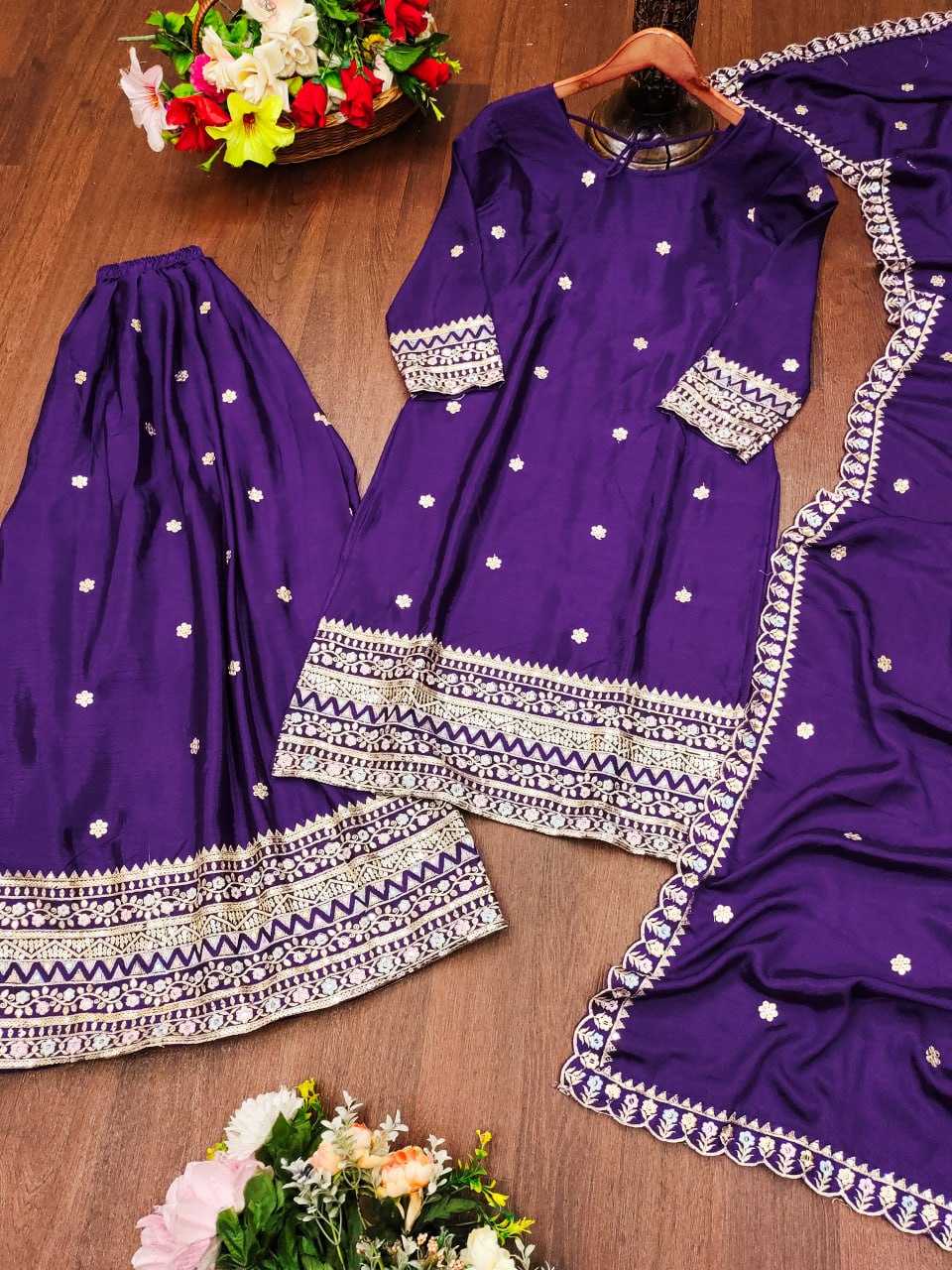 Ynf Chinon RIN232 84 Suits & Dresses Wedding Collections Festive Collections Wholesale Sharara Salwar Suits Embroidery Suits Designer Suits Manufacturer